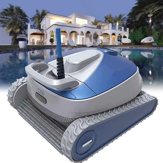 Automatic Robotic Pool Vacuum Cleaner, Wall Climbing Pool Cleaning Robot, Powerful Suction Lasts 90 Mins, Ideal for Above-Ground Pools