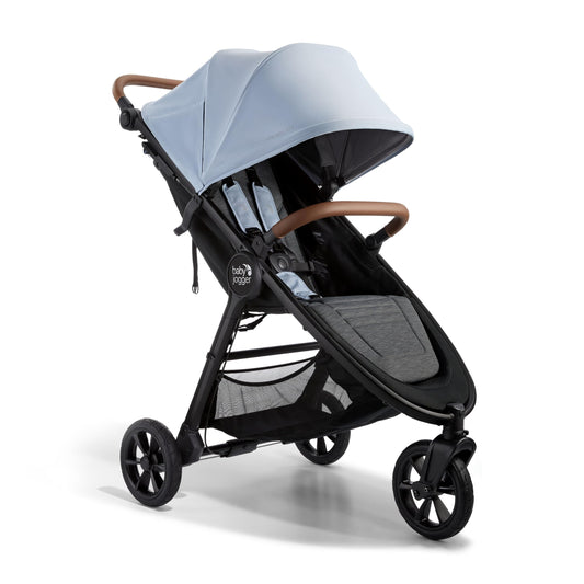 Baby Jogger City Mini GT2 Stroller, Eco Collection with Belly Bar, Upgraded Fabrics, and Leatherette Handle Bar in Slate Fog